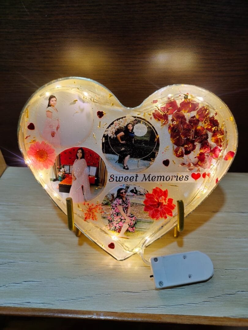 Customized Handmade Resin Photo Frame with LED Light - Image 2