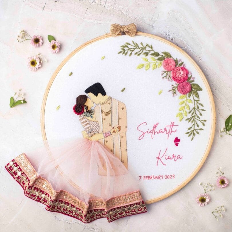 Customised Wedding Embroidery Hoop - Image 5