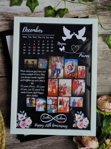 Customized Calendar Photo Frame for Anniversaries